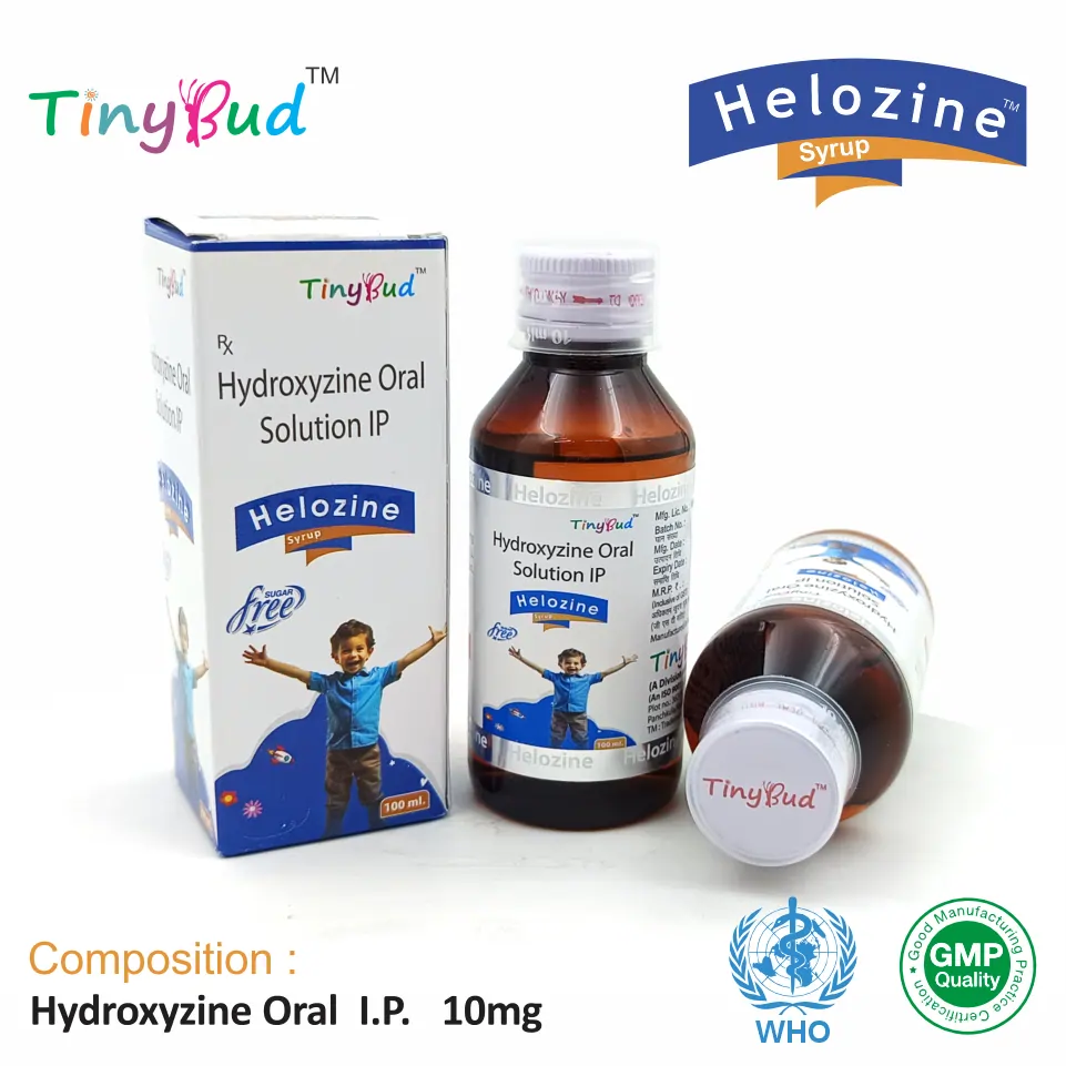 Hydroxyzine Syrup 100ml | Antihistamine Suspension | Best price for PCD Pharma Franchise in Lucknow